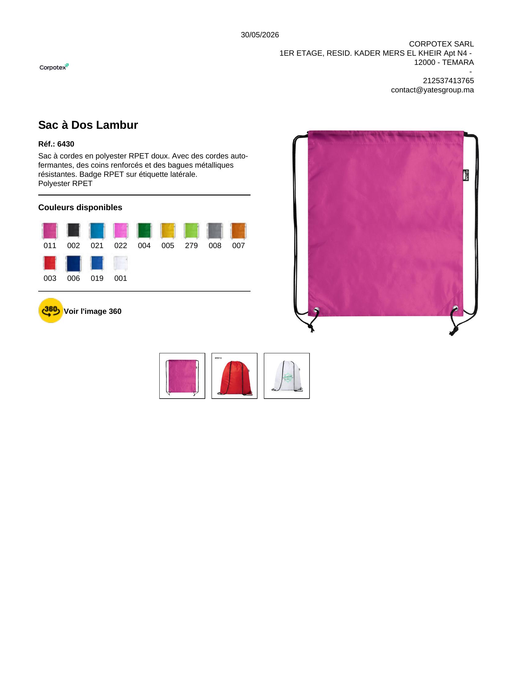 Sac à Dos Lambur RPET